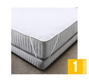 Cubrecolchón Terry Waterproof blanco 1 plaza