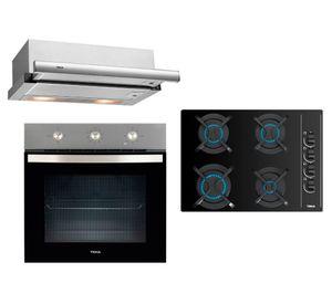 Kit empotrable Horno HBB-5360 SS 67 lt + encimera GBC 64003 KBB 4 quemadores + campanaTL 6310