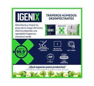 Trapero húmedo desinfectante multiuso Manzana verde Igenix