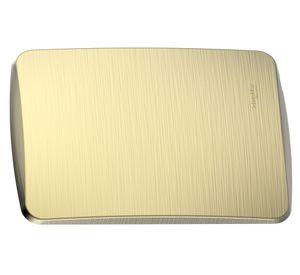 Placa ciega Miluz metal dorado Schneider