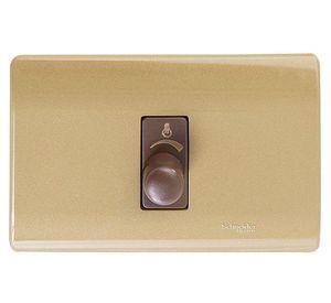 Placa dimmer genesis 300w dorada Schneider