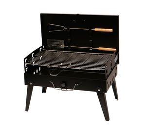 Parrilla a carb贸n Port谩til negro