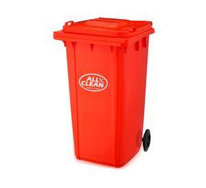 Basurero reciclaje 240 litros rojo