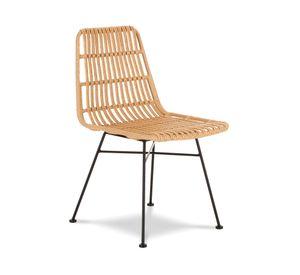 Silla comedor terraza ratan Creta natural