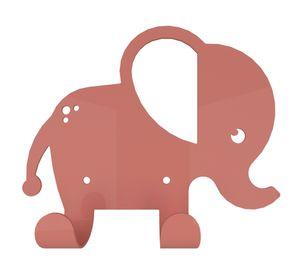 Percha 2 ganchos Zoo Elefante rosado
