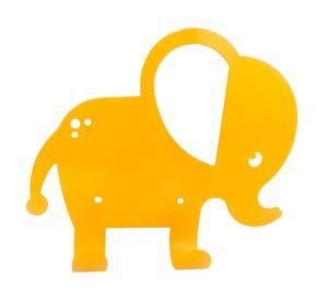 Percha 2 ganchos Zoo Elefante amarillo