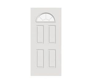 Puerta vidriada Media Luna madera 80x200 cm