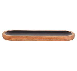 Plato servir 30x10 cm madera negro