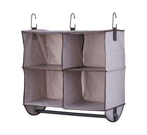 Organizador clóset colgante tela 4 espacios