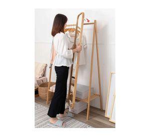Perchero organizador espejo madera 158x100 cm beige
