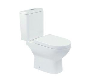 WC one piece muro 18 cm botón dual cierre suave Atenas blanco