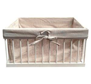 Caja multiuso con tela XL blanco 30x40x20 cm