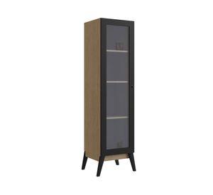 Vitrina 1 puerta Amber café/negro Be Design