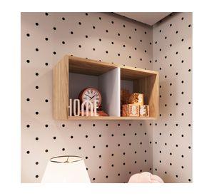 Repisa Honey doble café / blanco Be Design