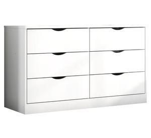 Cómoda 6 cajones Pisa blanco
