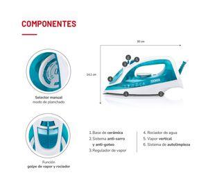 Plancha TH-7055 2200 W blanco