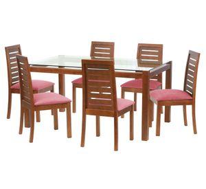 Comedor 6 sillas Barcelona rosado Latam Home
