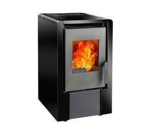 Estufa a pellet Italy 6100 negro 6.4 kW + kit instalación muro