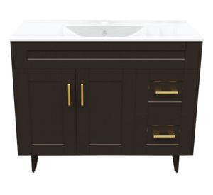 Mueble vanitorio 100 cm BM-Deluxe-100SKC+P-1 café Domsa