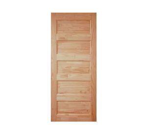 Puerta Pino Radiata Alcala 80x220 cm 5 paneles Moldupanel