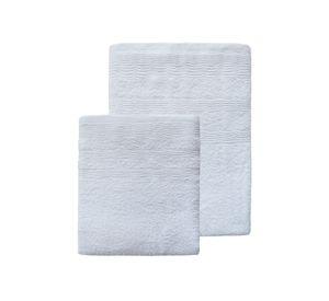 Toalla baño + toalla mano blanco Idetex