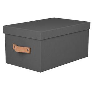 Caja rígida M con asa cuero 15x20x30 cm