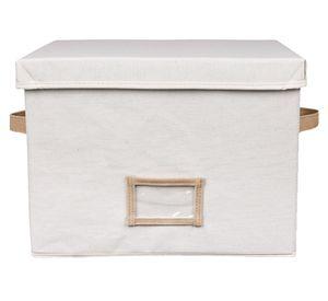 Caja alta con marcador crudo 29x29x38.5 cm