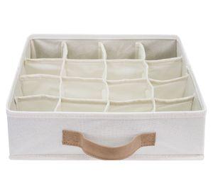 Organizador tela 16 espacios crudo 9x30x30 cm