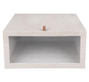 Caja zapatos con ventana L arena 20x40x38 cm