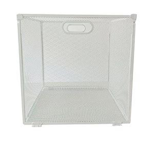 Canasto plegable malla metal blanco 30x30x30 cm