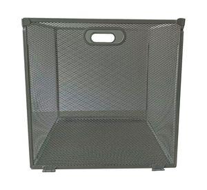 Canasto plegable malla metal grafito 30x30x30 cm