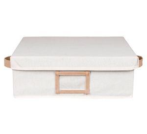 Caja baja con marcador crudo 14x29x38.5 cm