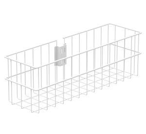 Canasto metal/alambre para riel blanco