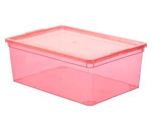 Caja organizadora 11 lt rojo translúcido
