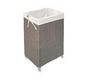Hamper ratán con ruedas