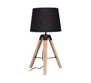 Lámpara sobremesa 1L E27 Praga natural/negro