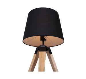 Lámpara sobremesa 1L E27 Praga natural/negro