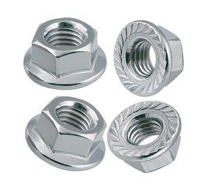 Tuerca con flange 1/4" 4 unidades
