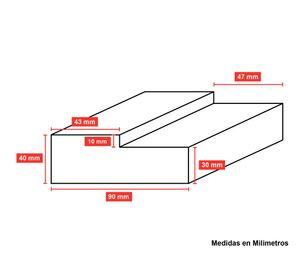 Set marco puerta pino 40x90x5400 mm