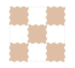 Mat armable beige/blanco 9 piezas Cotidiana