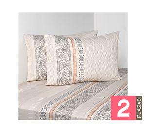 Sábanas 2 plazas 200 Hilos Estampado slate