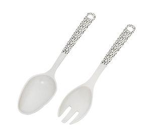 Set cuchara y tenedor para ensaladera biobamboo Puntos