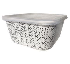 Contenedor Bio puntos blanco/negro 1.2 lt