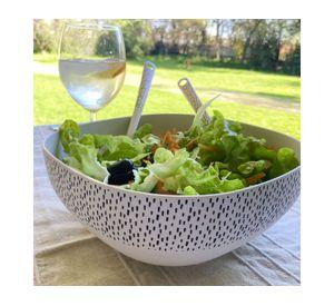 Bowl cuadrado Puntos biobamboo 20x8 cm 1.5 lt