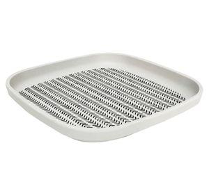 Plato biobamboo Flechas blanco/negro 18.1x2 cm