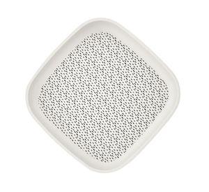 Plato biobamboo Puntos blanco/negro 18.1x2 cm