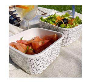 Contenedor Bio puntos blanco/negro 2 lt