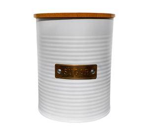 Canister placa dorada Sugar blanco 13x11 cm