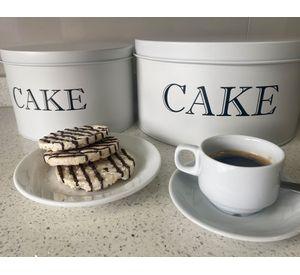 Contenedor metálico Cake blanco 20x10 cm