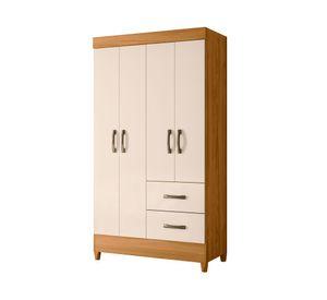 Clóset 4 puertas 2 cajones Castro beige 181x98x47 cm